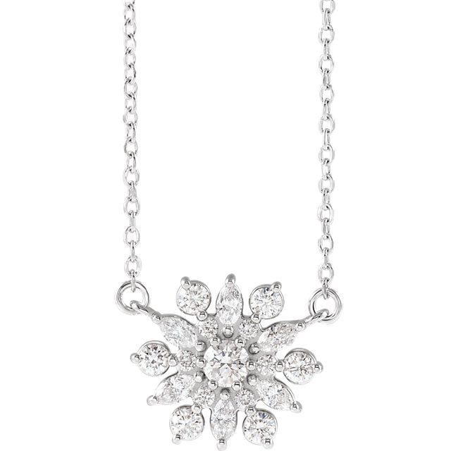 1/2 CTW Diamond Vintage-Inspired 16" Necklace - Giliarto