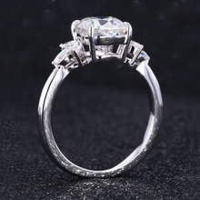 Load image into Gallery viewer, 2 Carat Cushion Cut Giliarto Moissanite Diamond White Gold Engagement Ring
