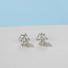 Load image into Gallery viewer, Moissanite Six Prongs Stud Earrings 14K Gold
