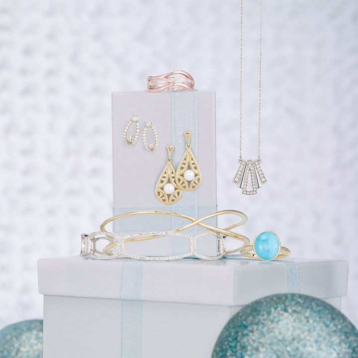 14K Rose 1/3 CTW Diamond J-Hoop Earrings