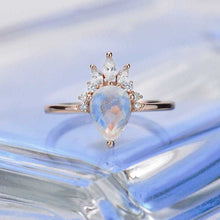 Load image into Gallery viewer, Pear Cut Genuine Moonstone Ring
