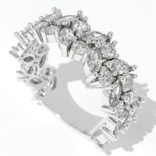 Load image into Gallery viewer, ''Kristin''  Lattice 14K White 2.2 CTW Moissanite Marquise Anniversary Band

