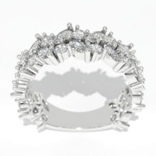 Load image into Gallery viewer, ''Kristin''  Lattice 14K White 2.2 CTW Moissanite Marquise Anniversary Band
