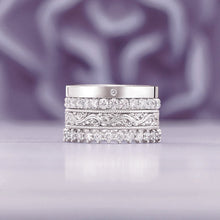 Load image into Gallery viewer, 14K White 7/8 CTW Diamond French-Set Eternity Band
