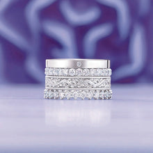 Load image into Gallery viewer, 14K White 7/8 CTW Diamond French-Set Eternity Band
