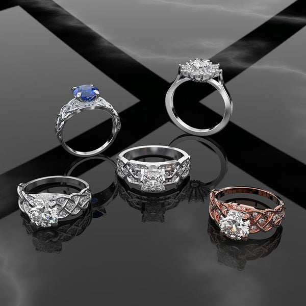 2.0 Carat Forever One  Moissanite Diamond Engagement Ring