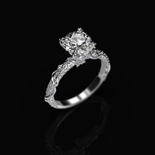 Load image into Gallery viewer, 2.0 Carat Moissanite Giliarto Engagement Ring-58 round accents  0.4 TCW 14K White Gold

