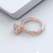 Load image into Gallery viewer, 2.0 Carat Moissanite Giliarto Engagement Ring-58 round accents  0.4 TCW 14K White Gold
