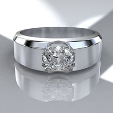 Load image into Gallery viewer, 2 Carat  Moissanite Men's  Gold  Ring.

