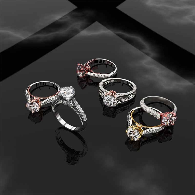 Orion Forever One Moissanite Diamond Engagement Ring