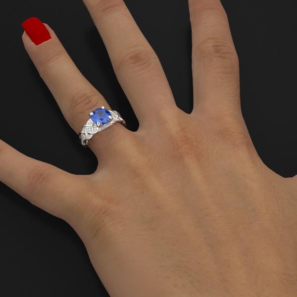 2 Carat Sapphire Engagement Ring - Giliarto