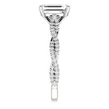Load image into Gallery viewer, 14K Gold 8x6 mm Emerald Cut Forever One Moissanite 1/3 CTW Diamond Engagement Ring
