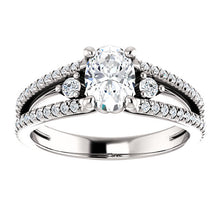 Load image into Gallery viewer, 14K Yellow 7x5 mm Oval 3/8 CTW Diamond Engagement Ring
