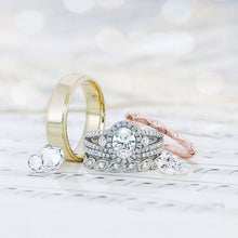 Load image into Gallery viewer, 14K Yellow 7x5 mm Oval 3/8 CTW Diamond Engagement Ring

