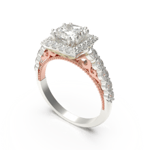 Load image into Gallery viewer, 1.5 Carat Adara Princess  Moissanite Diamond Halo Engagement Ring - Giliarto

