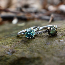 Load image into Gallery viewer, 2.0 Carat Green Moissanite Stone 10K White Gold Ring
