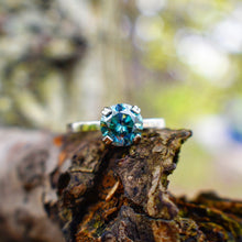 Load image into Gallery viewer, 2.0 Carat Green Moissanite Stone 10K White Gold Ring
