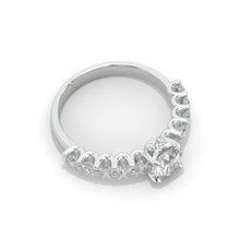 Load image into Gallery viewer, 1 Carat Round Giliarto Moissanite 14K Gold Engagement Ring
