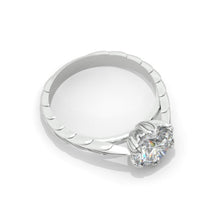Load image into Gallery viewer, Mila 2 Carat Moissanite  Floral 6 Prong Engagement Ring
