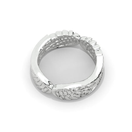 14K White Gold Wings Ring