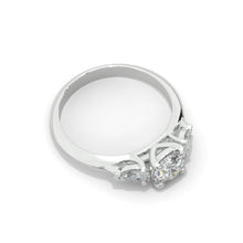 Load image into Gallery viewer, 1 Carat Giliarto Moissanite Three Stone White Gold Engagement  Ring
