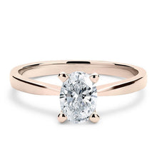 Load image into Gallery viewer, 14K Solid Gold Ring 1 CT Oval Moissanite Engagement Ring Anniversary Ring Promise Ring Yellow White Gold Ring
