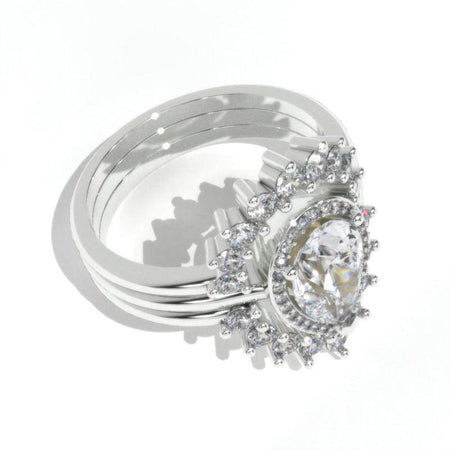 Alexandrite engagement ring gold, art deco Vintage 14K gold ring set , Moissanite/alexandrite band, Pear shaped, Bridal Set Anniversary ring