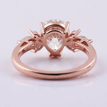 Load image into Gallery viewer, Pear shaped Moissanite engagement ring vintage Unique Marquise cut Cluster engagement ring rose gold wedding Bridal gift for women
