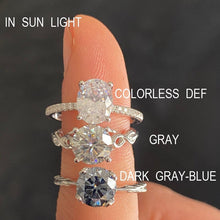 Load image into Gallery viewer, 2ct Grey blue Moissanite engagement ring rose gold round shaped ring Vintage art deco ring unique bridal ring anniversary leaf promise ring
