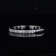 Load image into Gallery viewer, 14K Solid Gold Eternity Band Set With Micro Pave Moissanite | 14K Weddings Bands | Thin Band | Stacking Ring - flinger size 7.5
