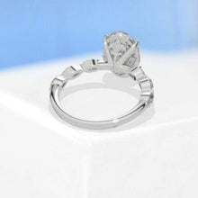 Load image into Gallery viewer, 3ct Classic Oval Engagement Ring. 14K Gold Solitaire ring. Oval Cut Ring. Moissanite Wedding Ring Anniversary ring, Vintage royal Style
