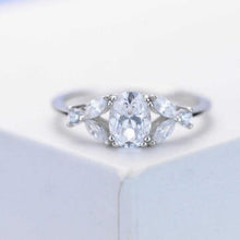 Load image into Gallery viewer, Oval Moissanite engagement ring vintage Unique Marquise cut diamond Cluster ring Rose gold ring engagement ring Bridal ring Anniversary ring
