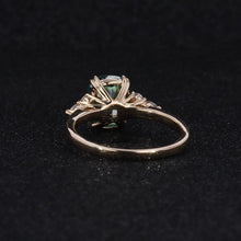 Load image into Gallery viewer, 14K Gold Classic Round Three Stone Moissanite Ring, Luxury Engagement Ring. 4 CTW Carat Moissanite Ring, Gift for Her
