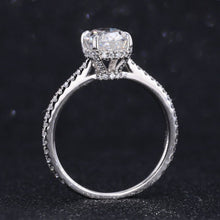 Load image into Gallery viewer, 3 Carat Oval Giliarto Moissanite Hidden Halo Engagement Ring

