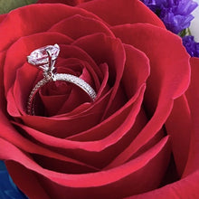 Load image into Gallery viewer, ''Carmen'' 2 Carat Moissanite 14K Gold Engagement Ring
