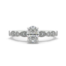 Load image into Gallery viewer, 1 Carat Oval Giliarto Moissanite 14K Gold Engagement Promissory Ring
