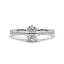 Load image into Gallery viewer, 1 Carat Oval Giliarto Moissanite Gold Engagement Promissory Ring
