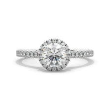 Load image into Gallery viewer, 1 Carat Giliarto Moissanite Halo Gold Engagement Promissory Ring
