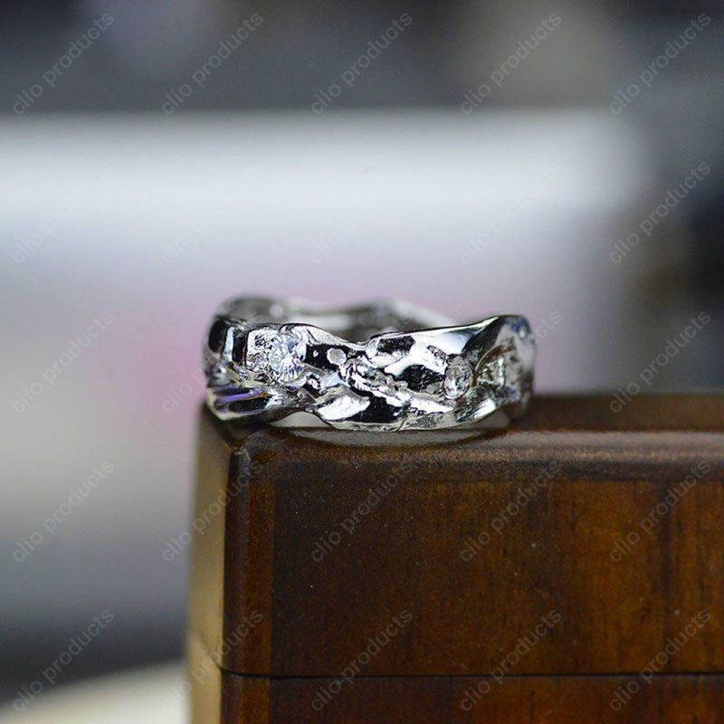 Liquid Gold Diamond Mens Ring. Rings - Ring