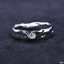 Load image into Gallery viewer, "Liquid Metal" Diamond Men's  14K White Gold  Ring.
