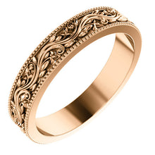 Load image into Gallery viewer, 14K Gold Sculptural Band with Milgrain
