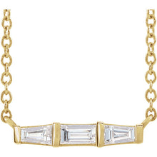 Load image into Gallery viewer, 14K Yellow 1/8 CTW Diamond Bar 18" Necklace
