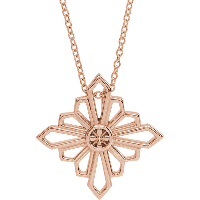 14K Gold Geometric 16-18" Necklace