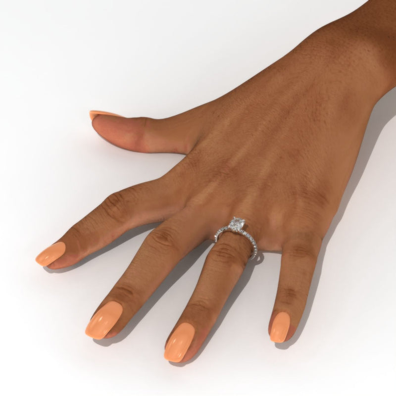 1.5 Carat Oval Moissanite  Engagement Ring