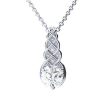 Load image into Gallery viewer, 2 Carat Moissanite Diamond Gold Pendants
