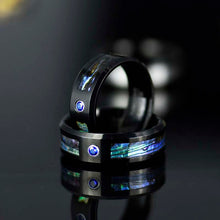 Load image into Gallery viewer, Genuine Abalone Shell Opal Men's Tungsten Ring
