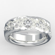Load image into Gallery viewer, Natural Diamond Men's Ring 26 14K White Gold 
