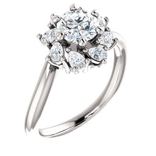 Load image into Gallery viewer, 14K Rose 5.5 mm Round 3/8 CTW Diamond Engagement Ring
